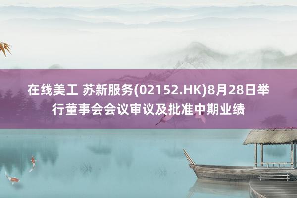 在线美工 苏新服务(02152.HK)8月28日举行董事会会议审议及批准中期业绩